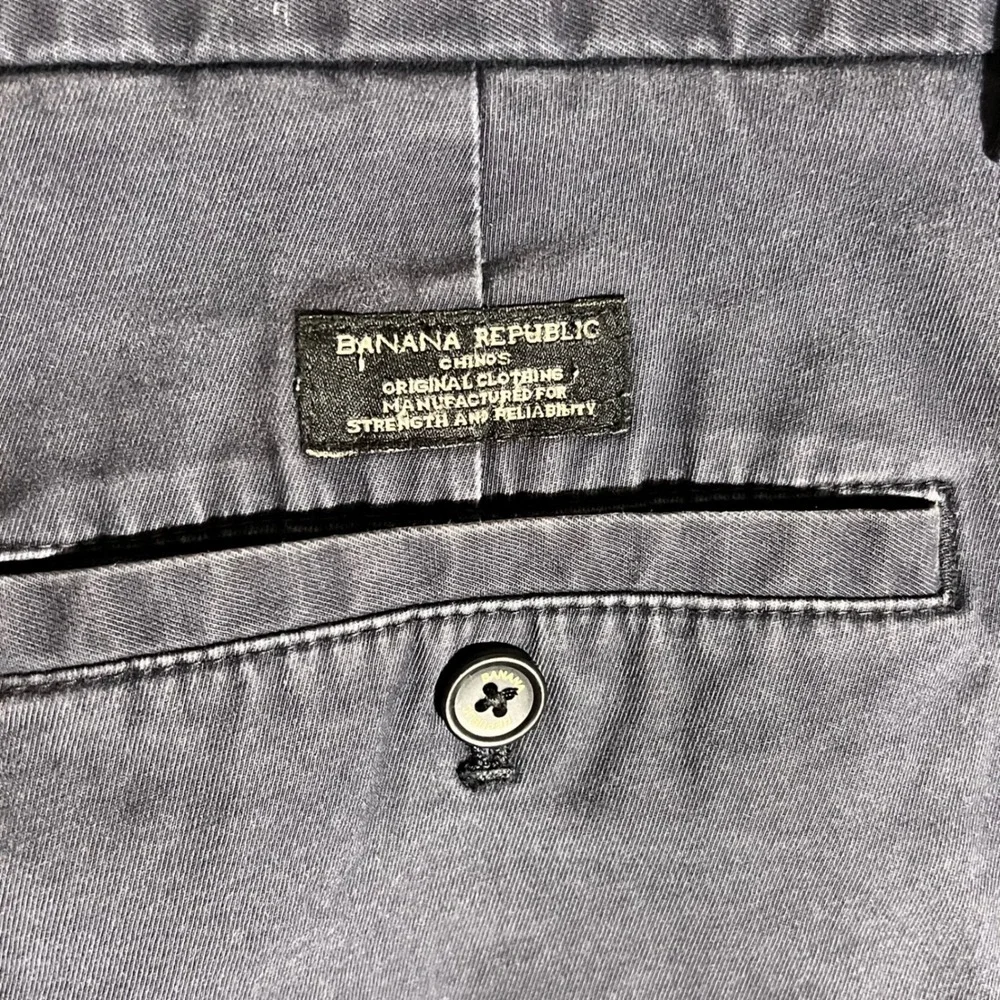Banana Republic Aiden Chino Mens 31x30 Navy Blue Slim Fit Cotton Twill Pants